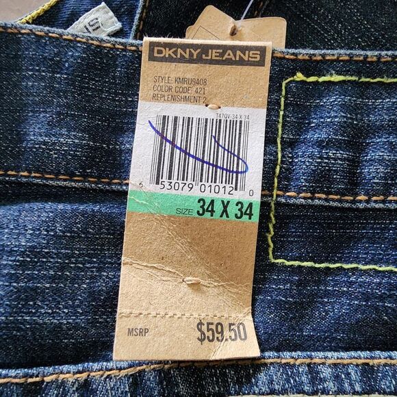 NEW DKNY Easy Fit Straight jeans mens size 34 x 34 - Picture 4 of 6